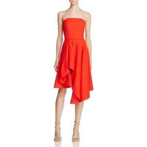 Elliatt Origin Asymmetric dress in Flame Red